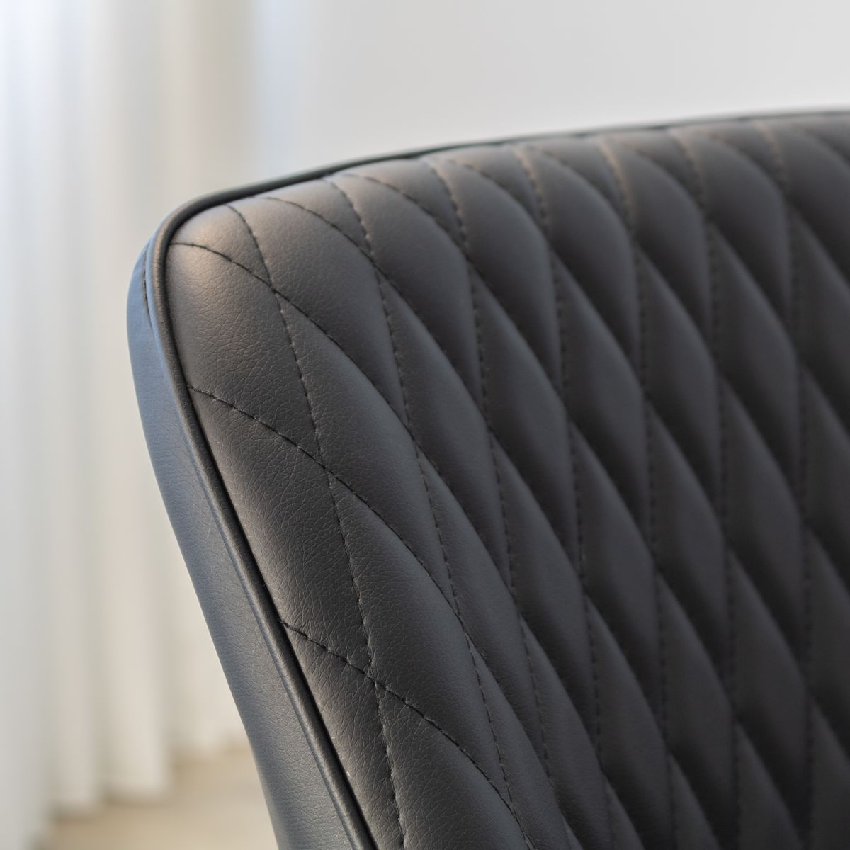 i-flair Esszimmerstuhl Wohnzimmerstuhl Watson Schwarz aus Textilleder 6er