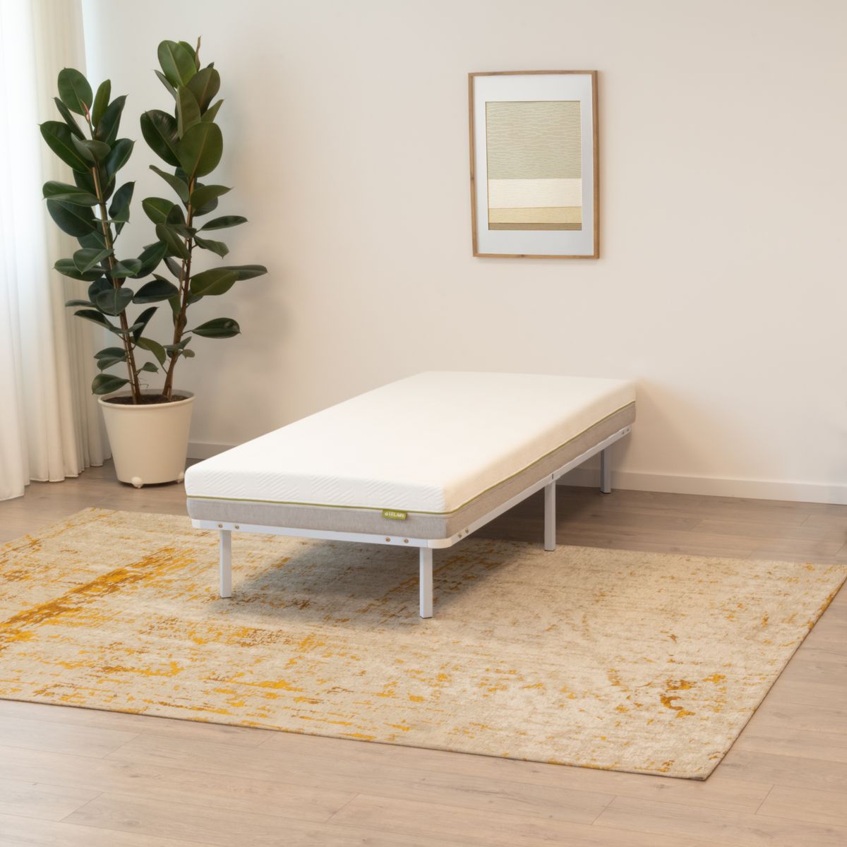 Gästebett Metallbett Namara White mit Stauraum 90x200cm