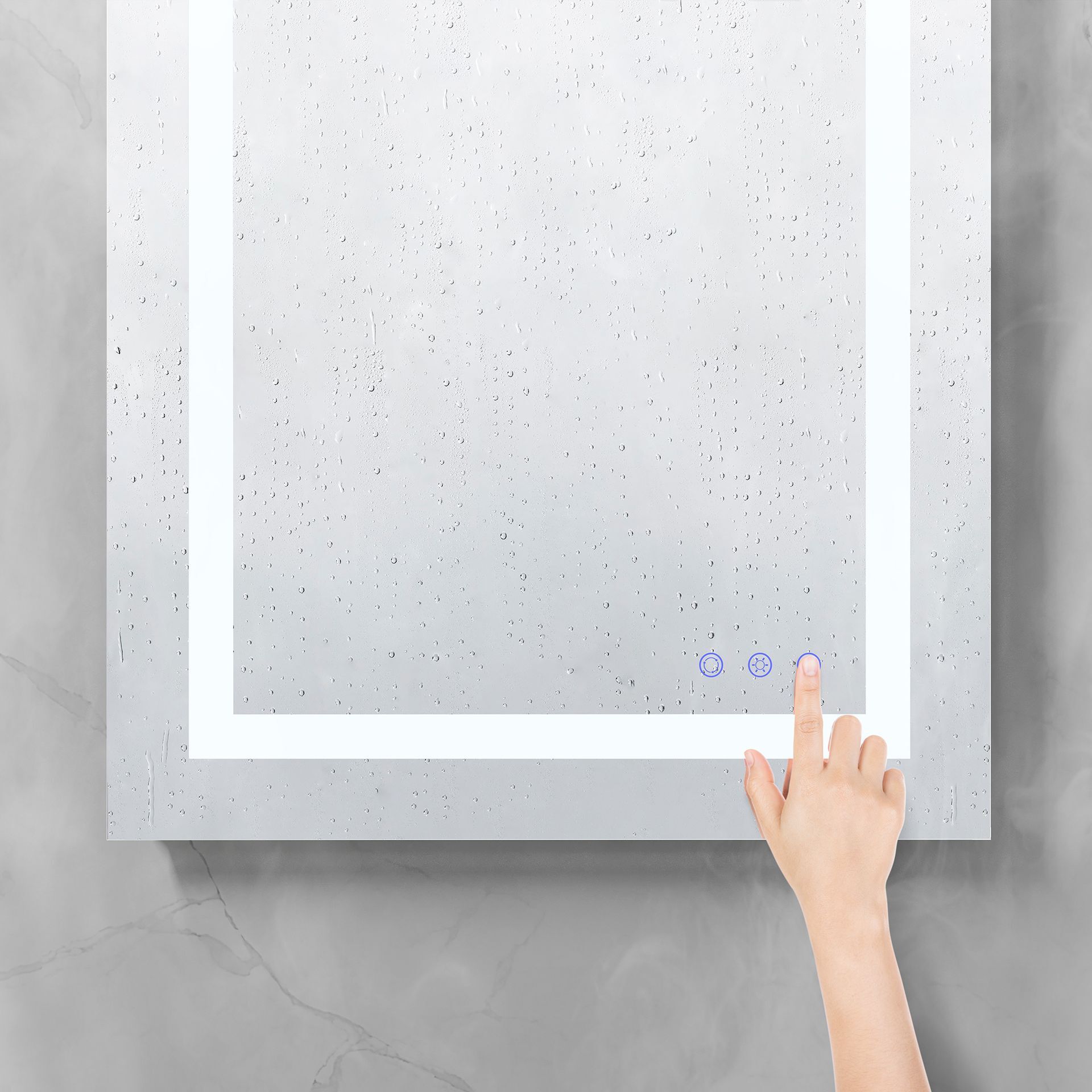 LED Badezimmer Spiegel Oblong mit dimmbarer Beleuchtung, Antibeschlag-Funktion und Farbwechsel LED Badezimmer Spiegel Oblong mit dimmbarer Beleuchtung, Antibeschlag-Funktion und Farbwechsel