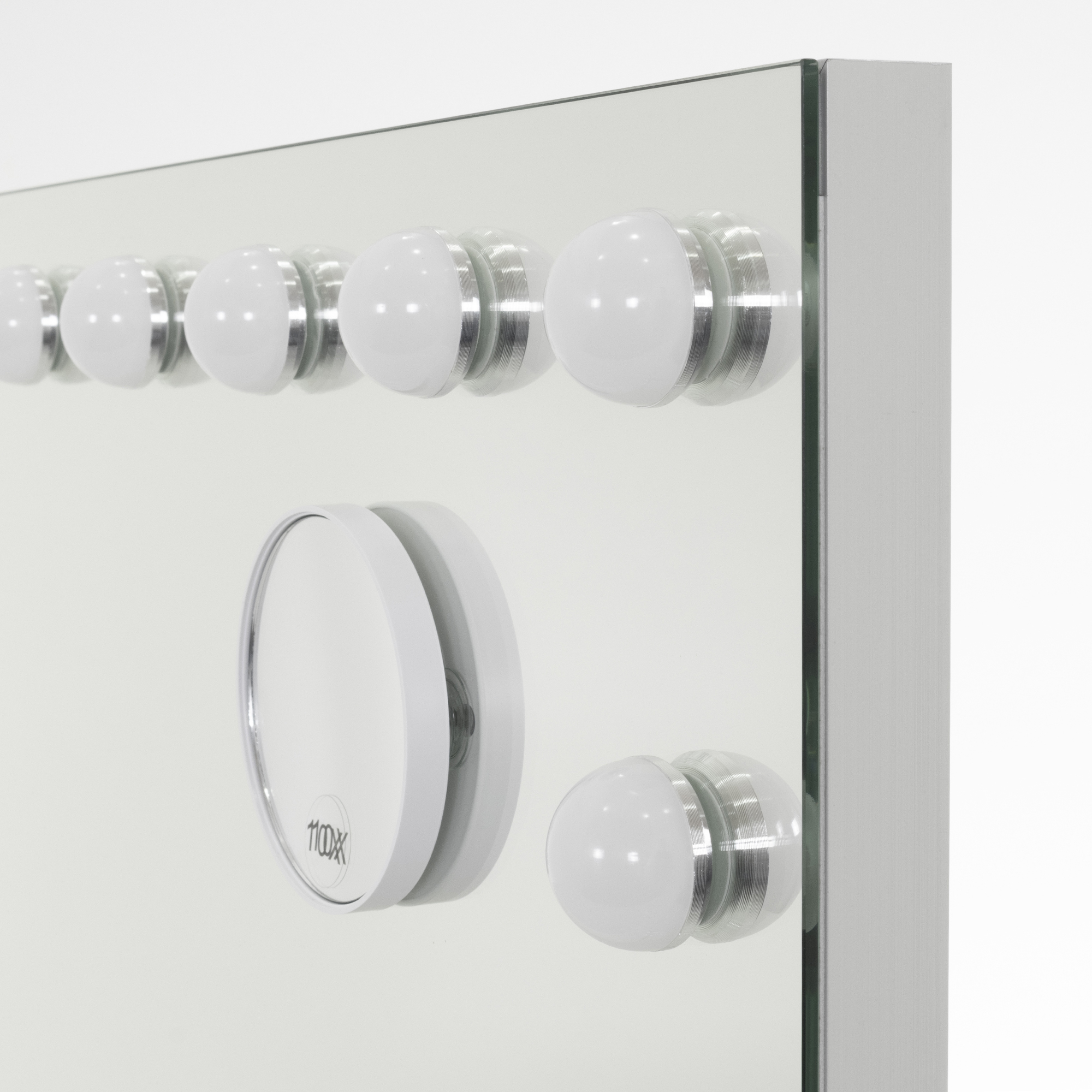 Schminkspiegel Bulb STAND mit 15 dimmbaren LED-Lampen Weiß