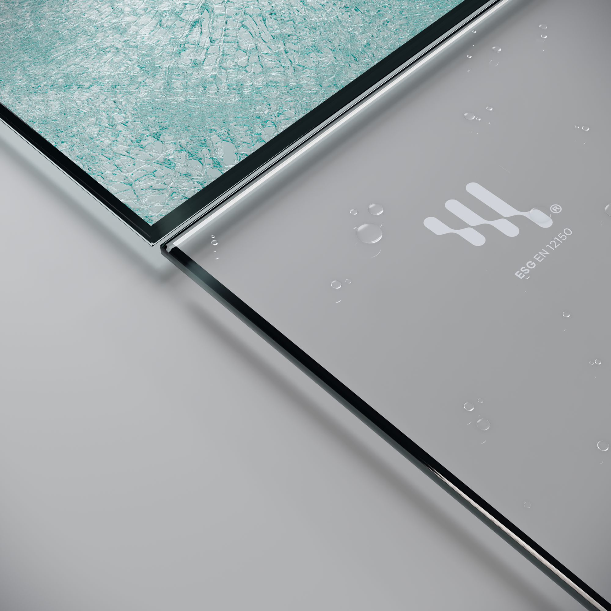 Duschtür Mila mit Falttür aus klarem ESG Sicherheitsglas