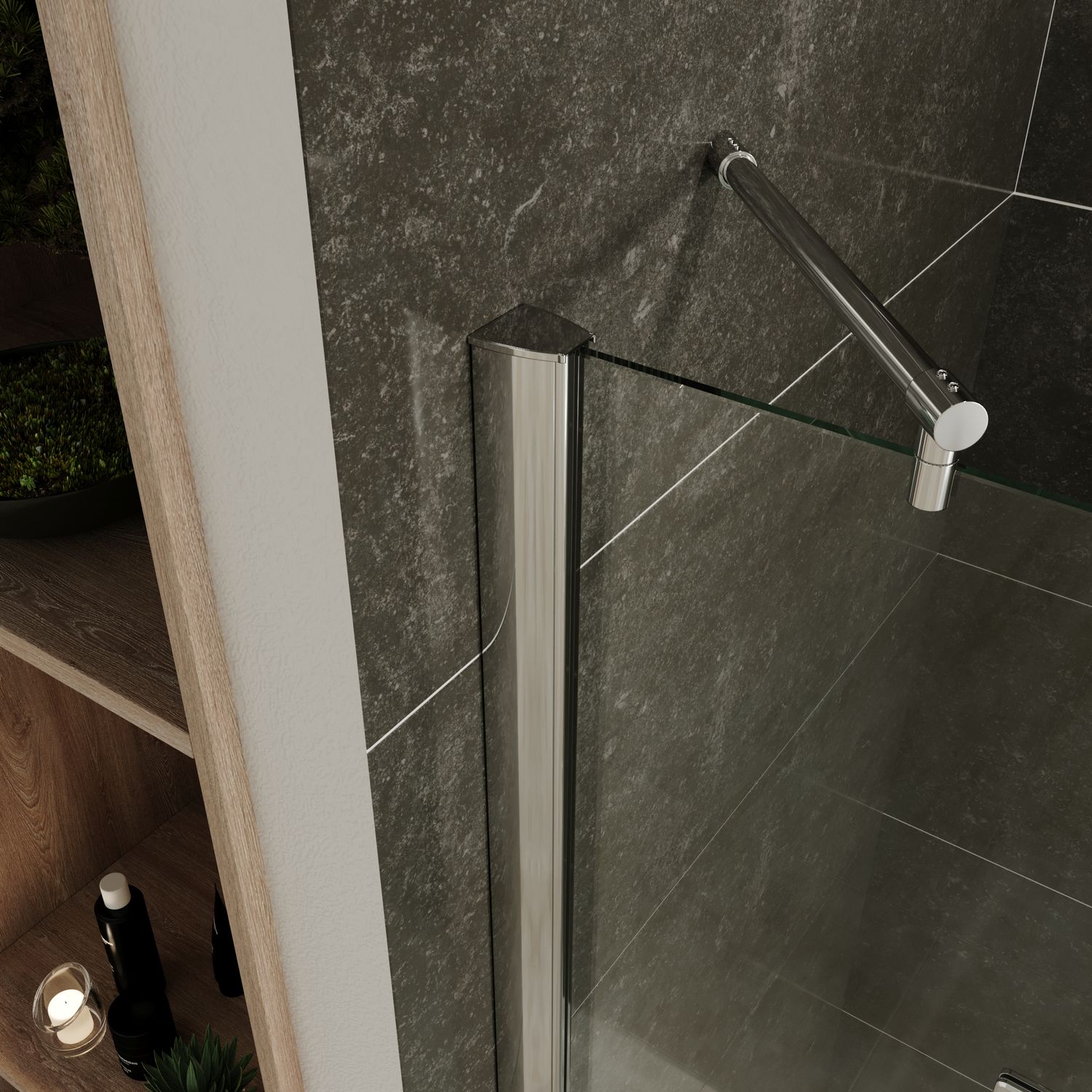 Eckeinstieg Maria mit Klapptüren aus 8 mm ESG Sicherheitsglas