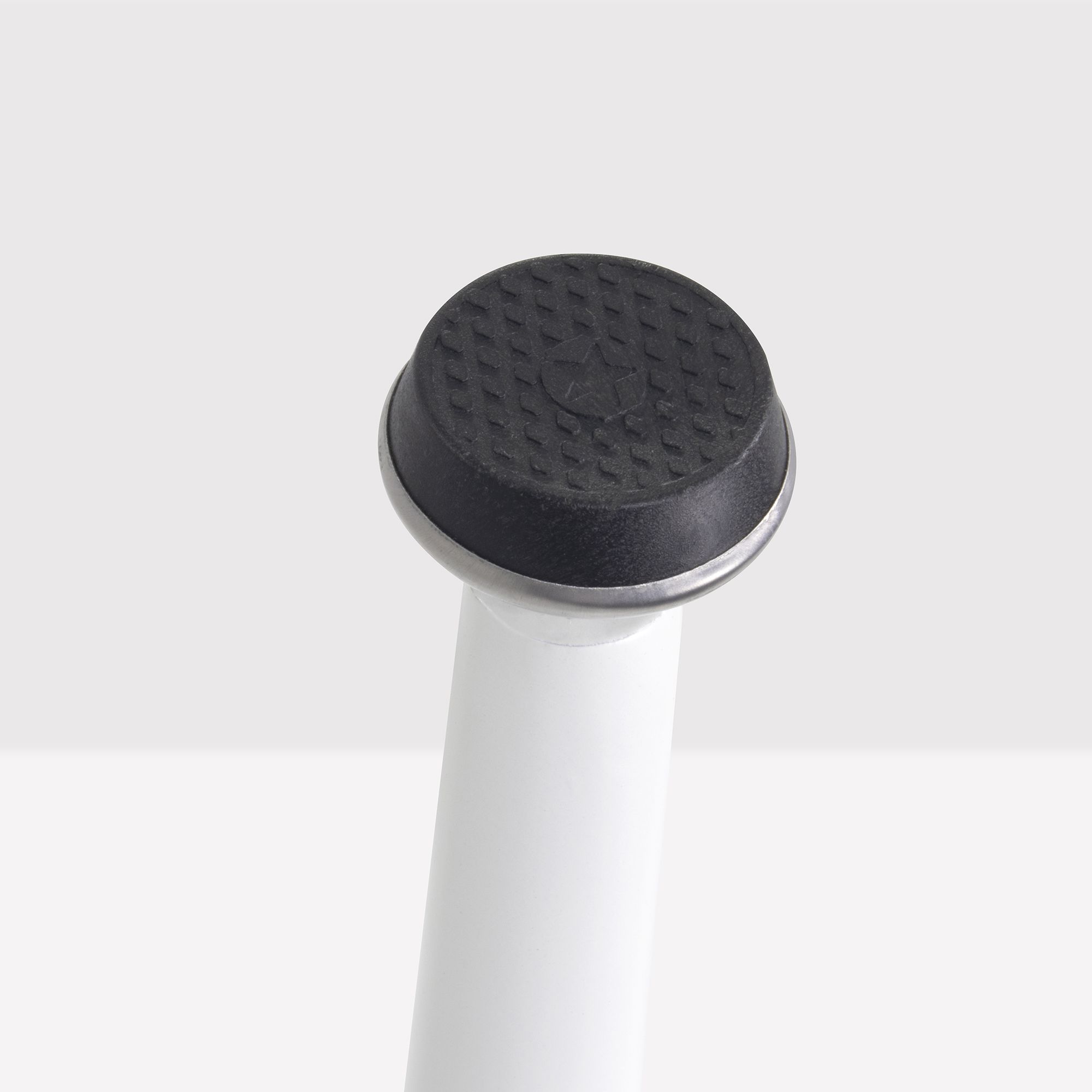 Esszimmer-Tisch BEALE | Tischplatte: Transparentes Glas | Beine: Weiß 160 cm