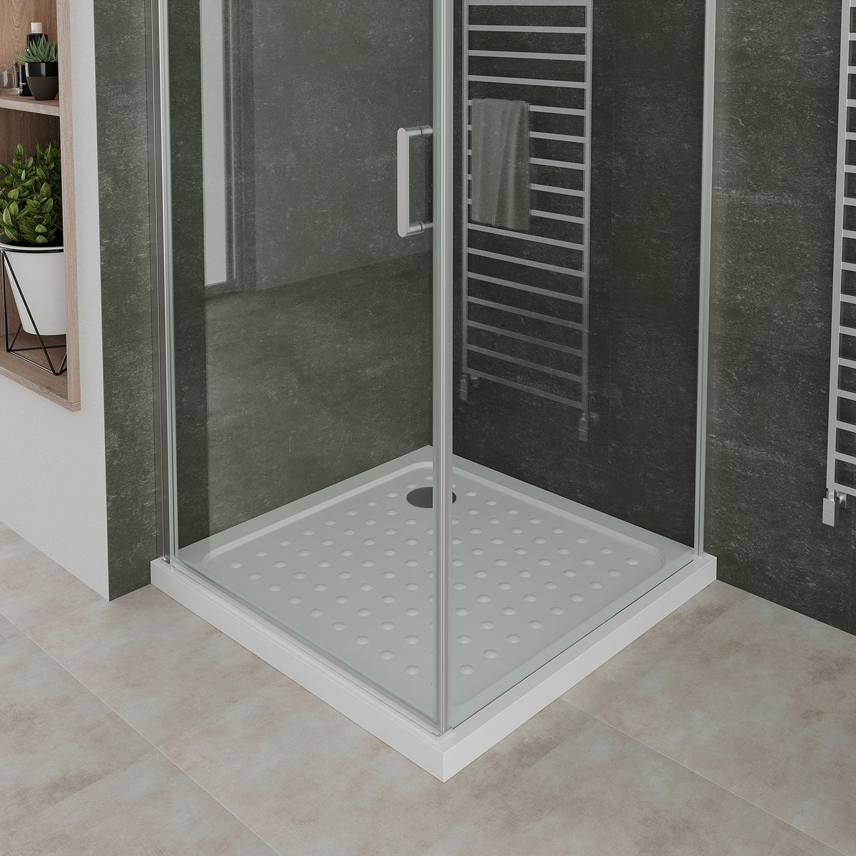 Fronteinstieg Hellen mit Klapptür aus ESG Sicherheitsglas Fronteinstieg Hellen mit Klapptür aus ESG Sicherheitsglas