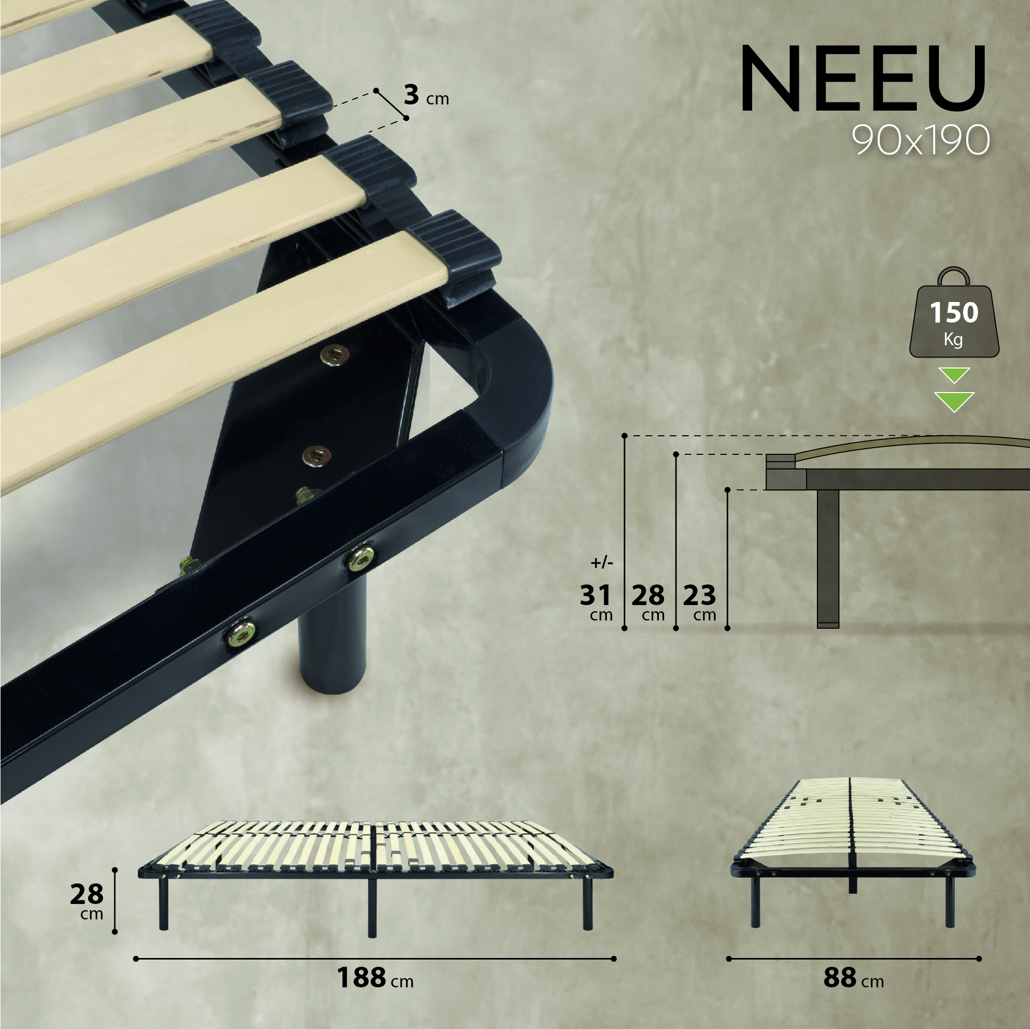 Metallbett - für alle Matratzen geeignet Metallbett - für alle Matratzen geeignet