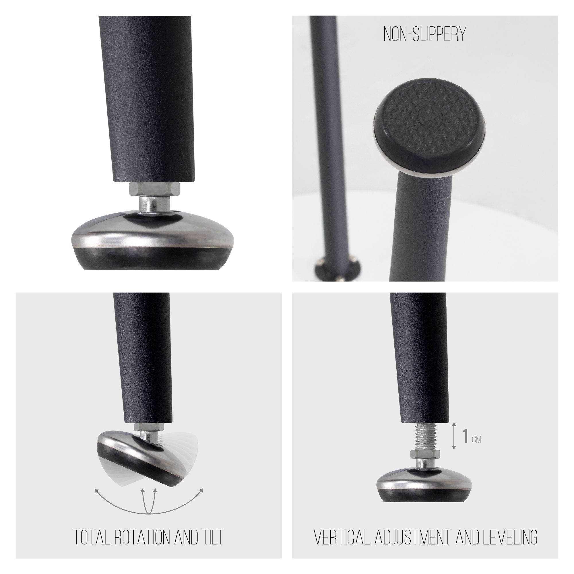 Esszimmer-Tisch CORIN | Tischplatte: Holz in Weiß | Beine: Schwarz 80 cm