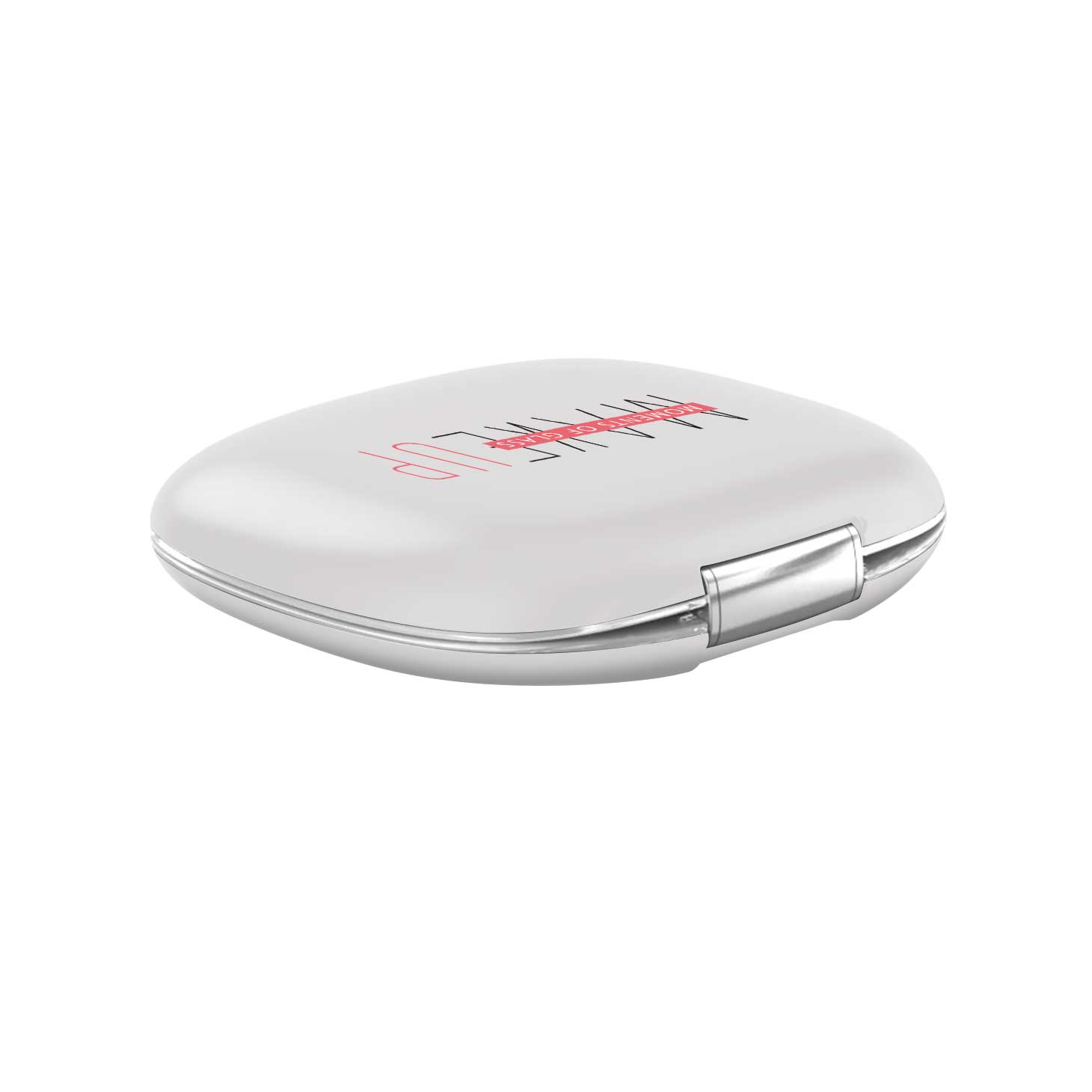 Tragbarer Schminkspiegel MakeUp POCKET mit LED-Lichtstreifen Weiß