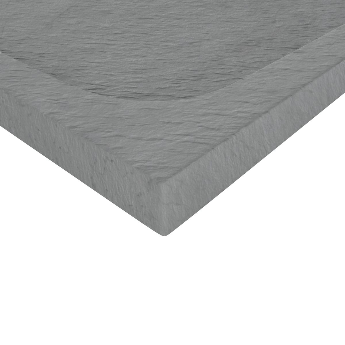 Duschwanne Shimmer STONE aus Sanitäracryl inkl. Ablaufgarnitur - Grau 95x95 cm