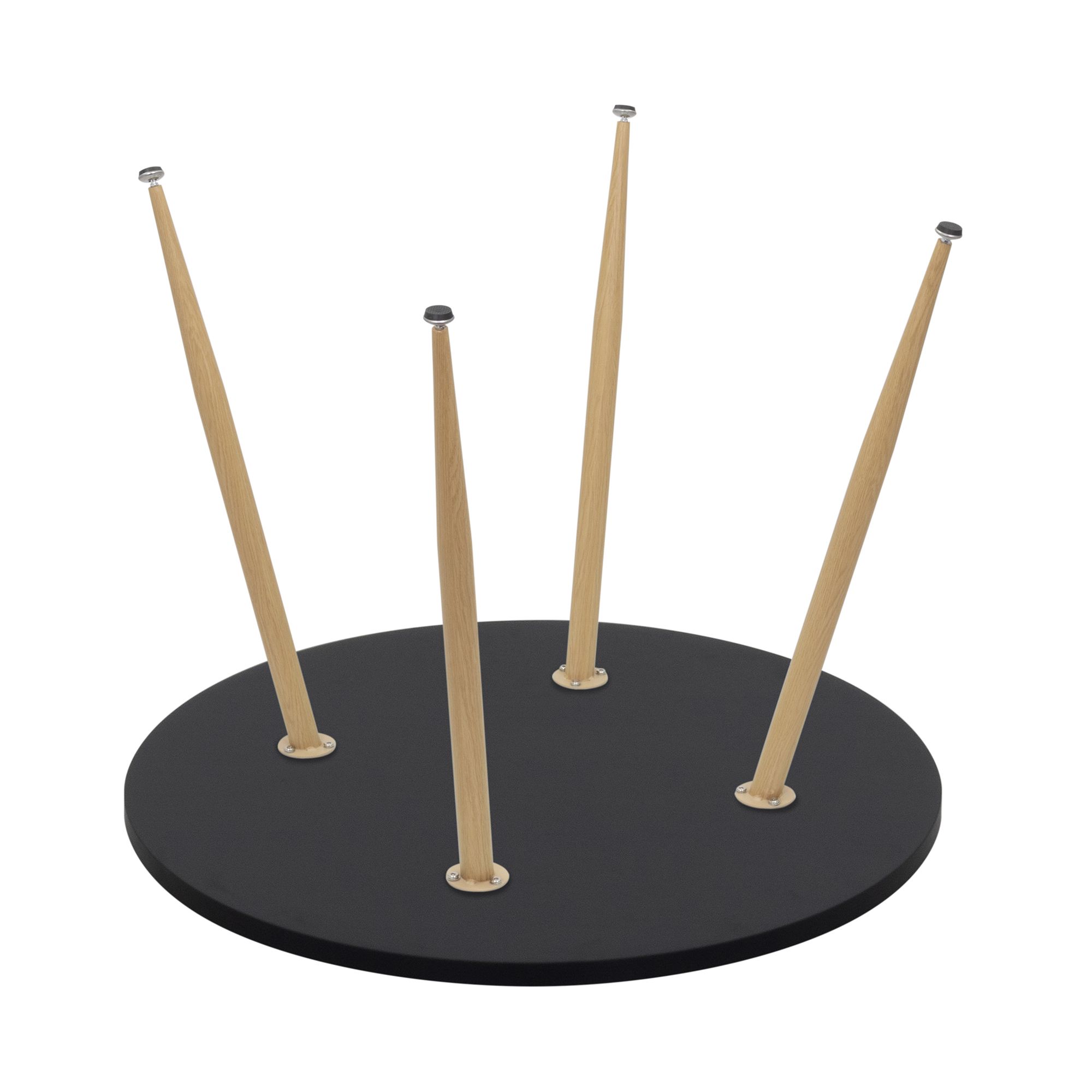 Esszimmer-Tisch CORIN | Tischplatte: Holz in Schwarz | Beine: Holz Esszimmer-Tisch CORIN | Tischplatte: Holz in Schwarz | Beine: Holz 90 cm