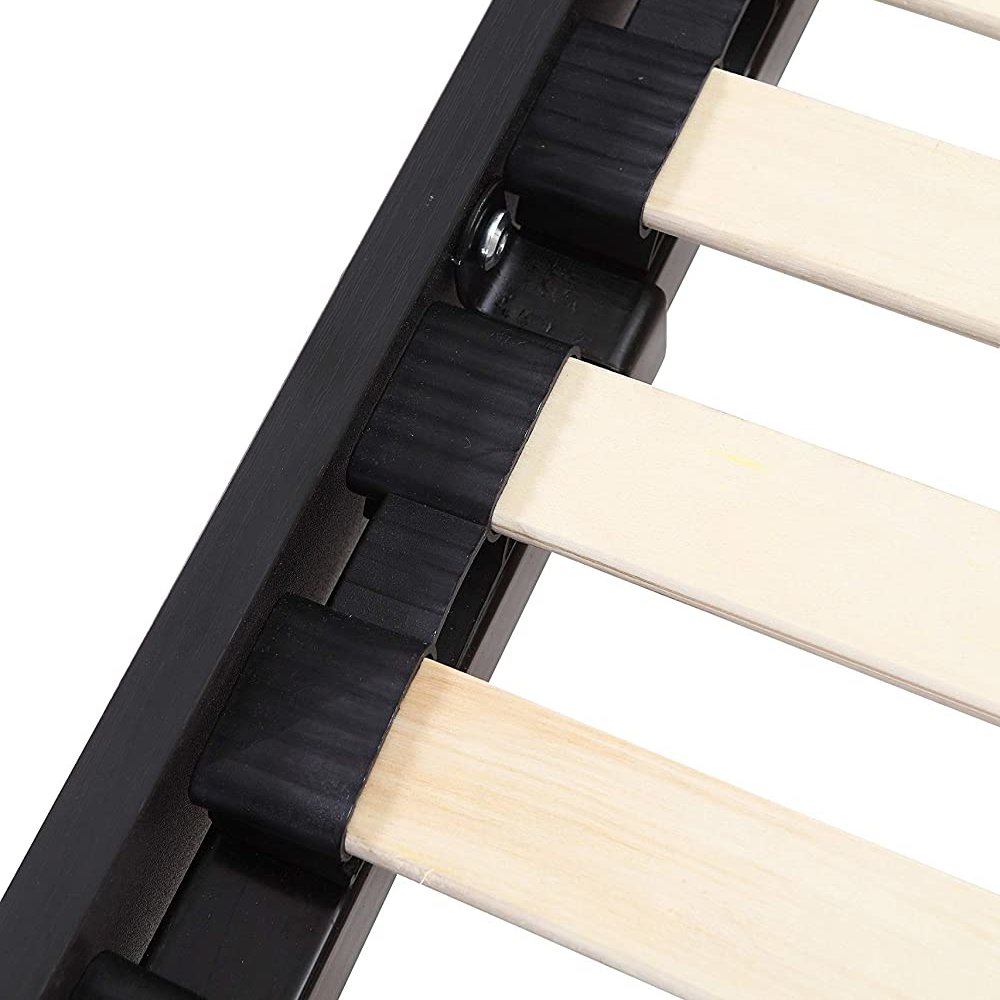 Holz-Rahmenbett - 200x200 cm Schwarz