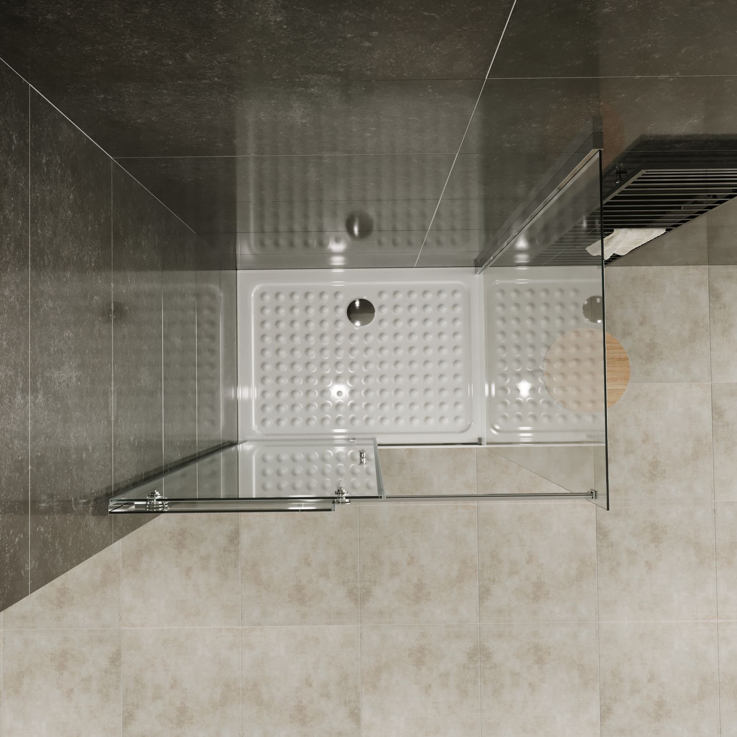 Fronteinstieg Viola mit Schiebetür aus 8 mm ESG Sicherheitsglas Fronteinstieg Viola mit Schiebetür aus 8 mm ESG Sicherheitsglas