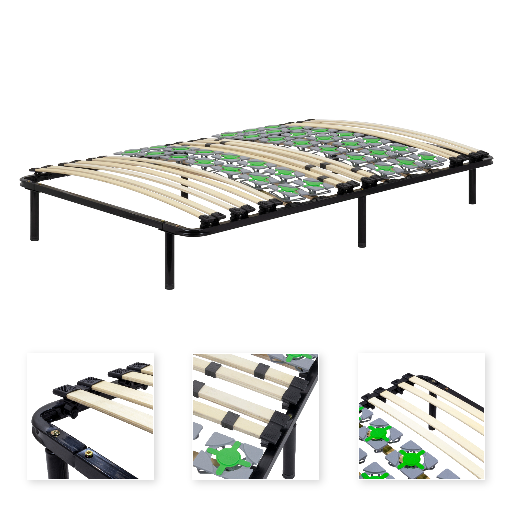 Ergo IF55 Gästebett Tellerlattenrost auf Füssen - für alle Matratzen geeignet IF55 - 80x200 6F