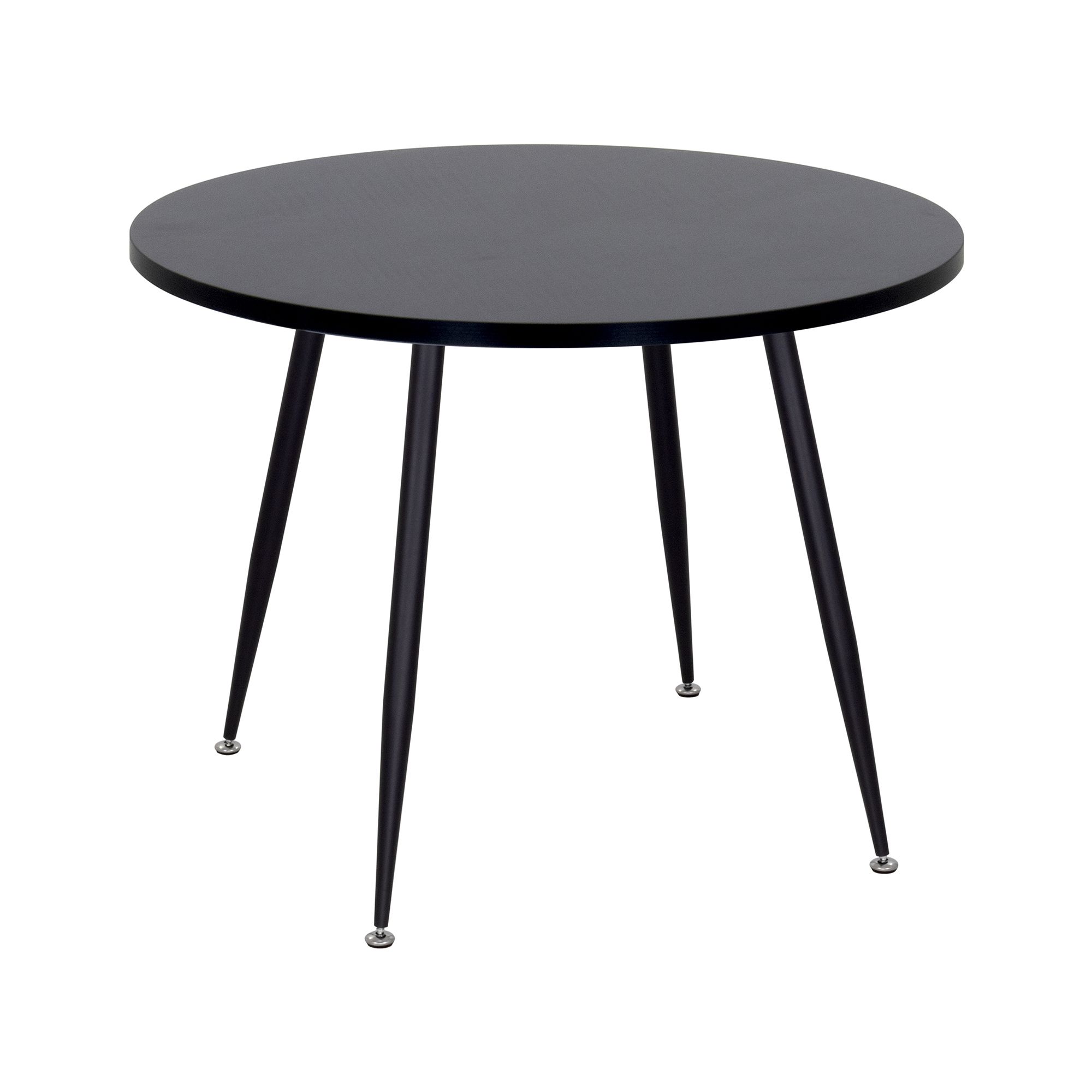 Esszimmer-Tisch CORIN | Tischplatte: Holz in Schwarz | Beine: Schwarz Esszimmer-Tisch CORIN | Tischplatte: Holz in Schwarz | Beine: Schwarz 90 cm