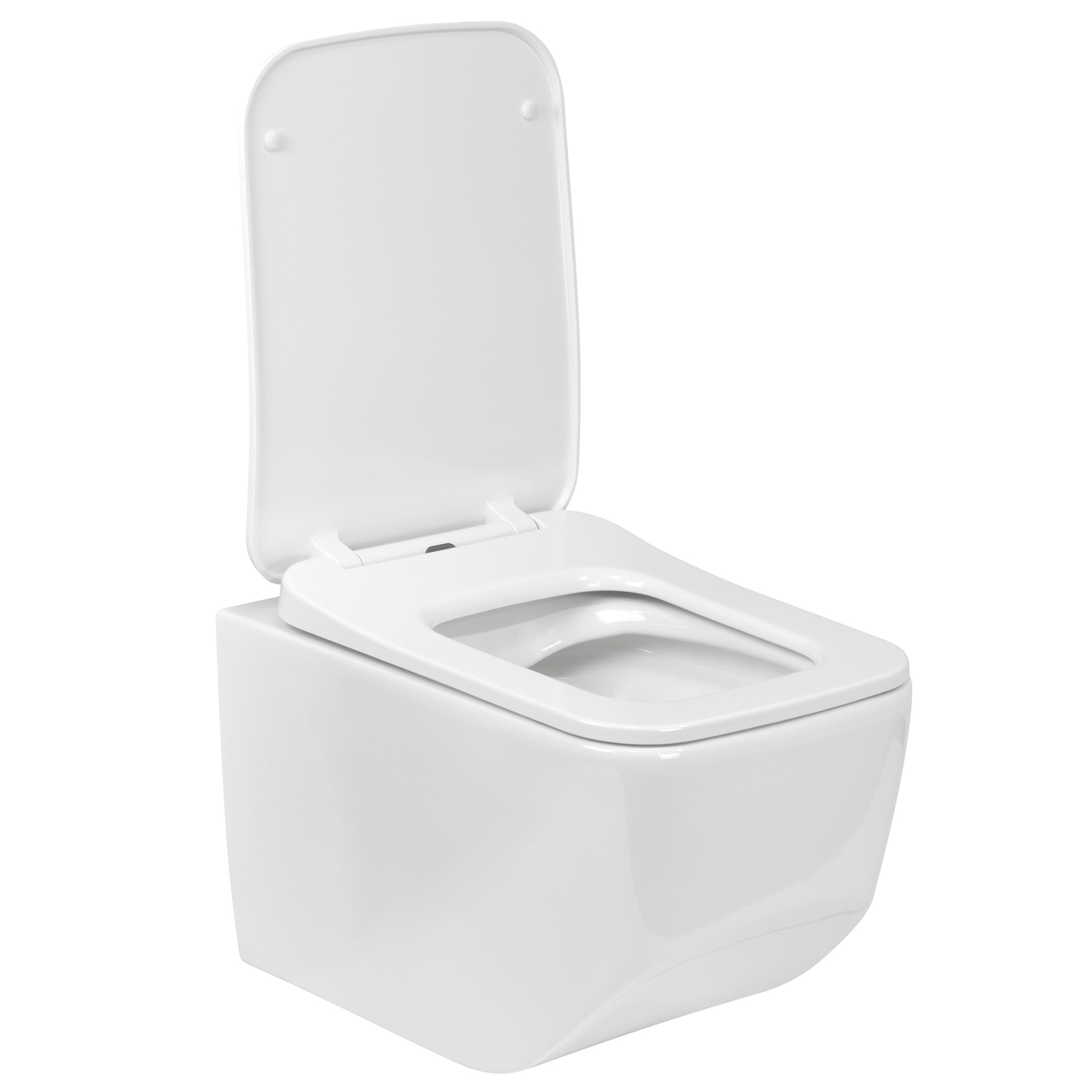 Toilette Hänge WC Spülrandlos inkl. WC Sitz mit Softclose Absenkautomatik NERA