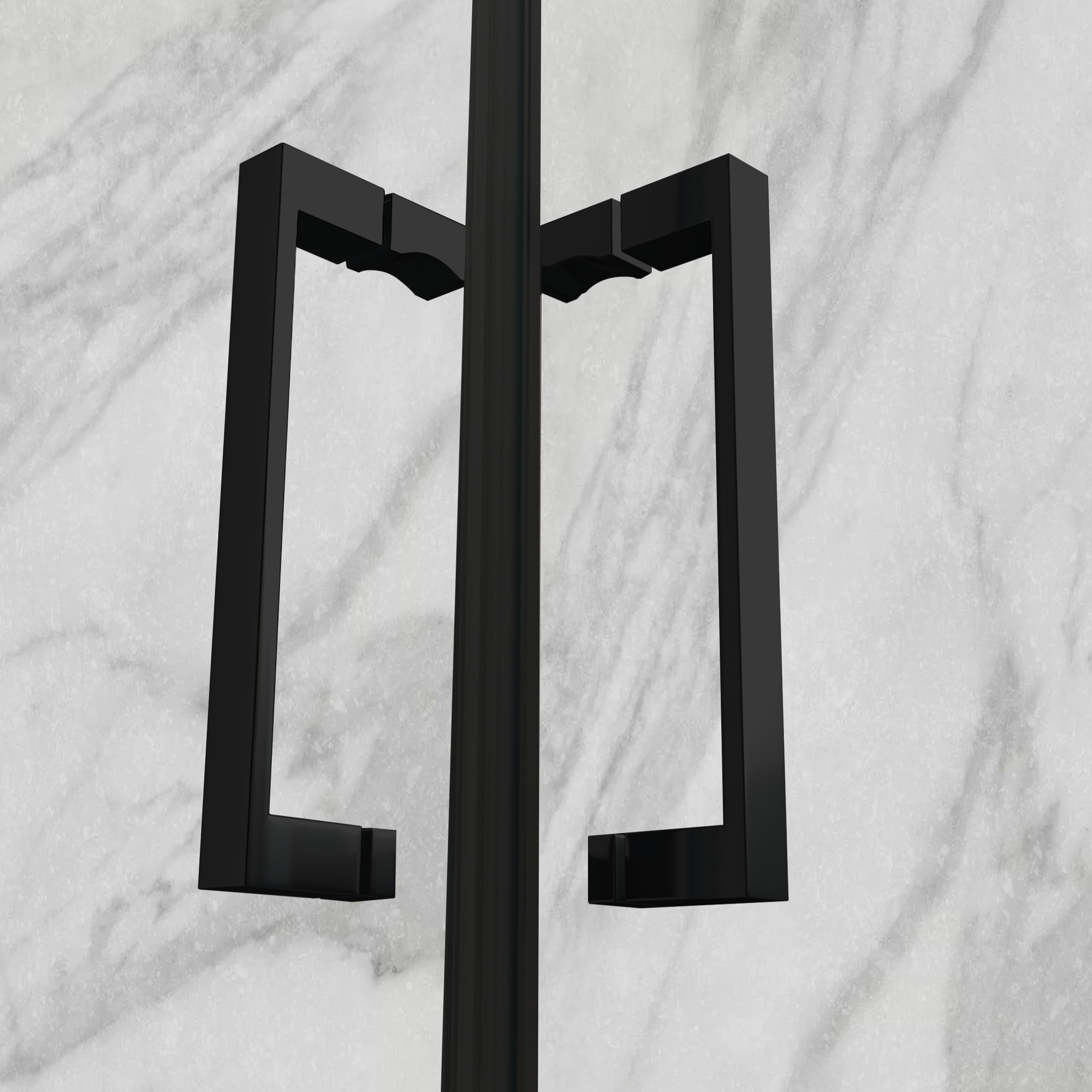 Eckeinstieg Matilde BLACK mit Falttüren aus ESG Sicherheitsglas Eckeinstieg Matilde BLACK mit Falttüren aus ESG Sicherheitsglas