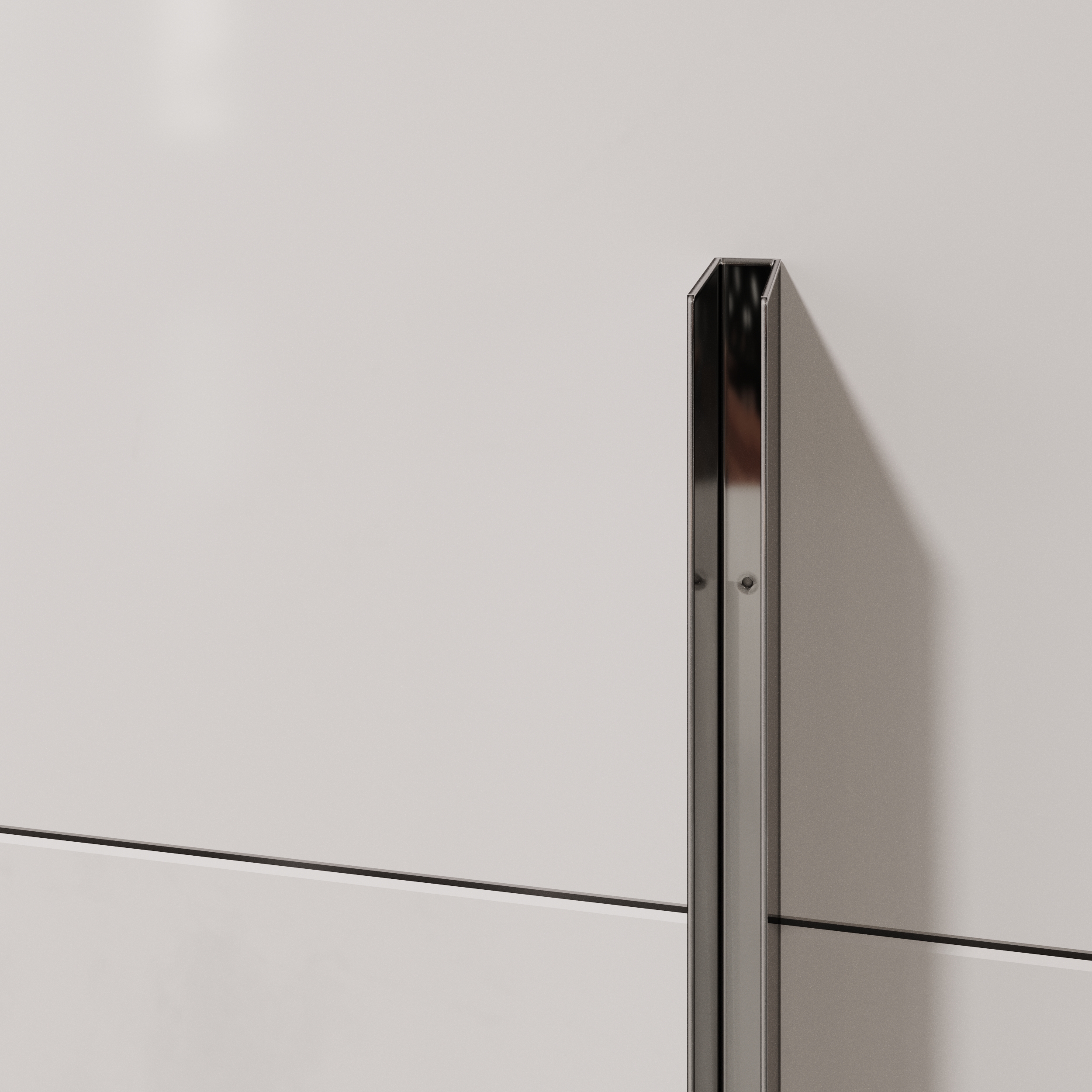 Premium Wandanschlussprofil Wandprofil aus V2A Edelstahl für 10 mm Duschabtrennungen ROSTFREIES U-Profil 200 cm