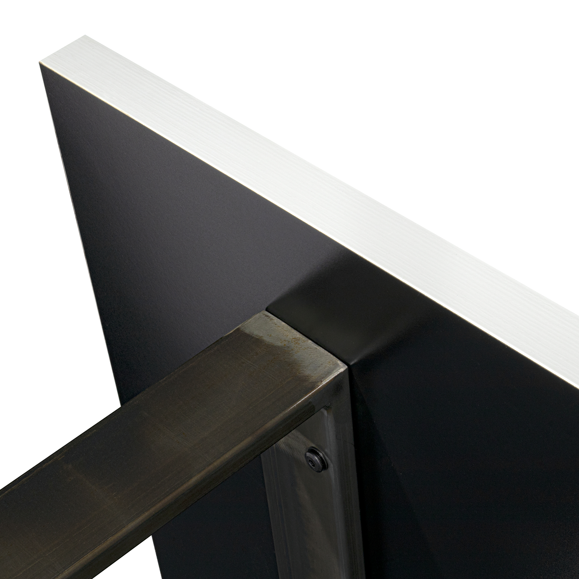 Esszimmertisch MACON Kufentisch Holztisch Esstisch - Weiß + Industrial 140x 80 cm