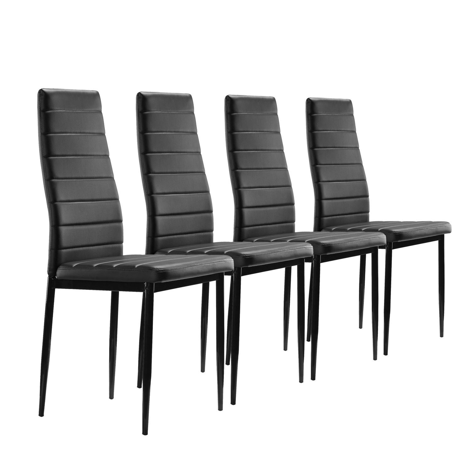 Esszimmerstuhl Gusto Weiß Küchenstuhl aus Holz mit Sitzschale + Sitzkissen aus Kunstleder 4 STÜCK