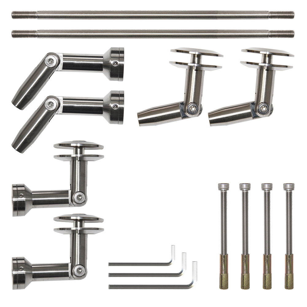 Halterungen für Glasvordach aus V2A Edelstahl Rostfrei 100cm 2stk