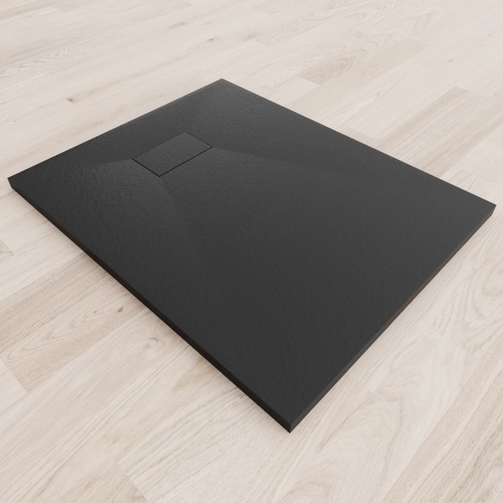 SMC Duschwanne Boreal in Stein-Optik inkl. Ablaufgarnitur - Schwarz 80x100 cm SMC Duschwanne Boreal in Stein-Optik inkl. Ablaufgarnitur - Schwarz 70x100 cm