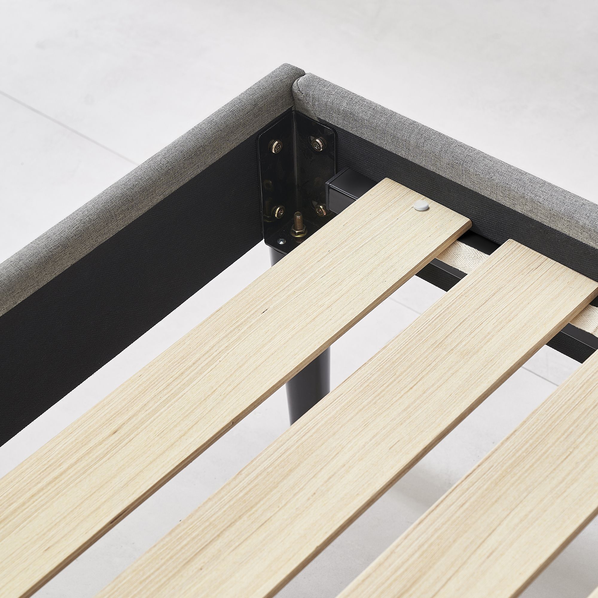 Design Polsterbettt Emily in Grau Design Polsterbettt Emily in Beige 90cm-200cm