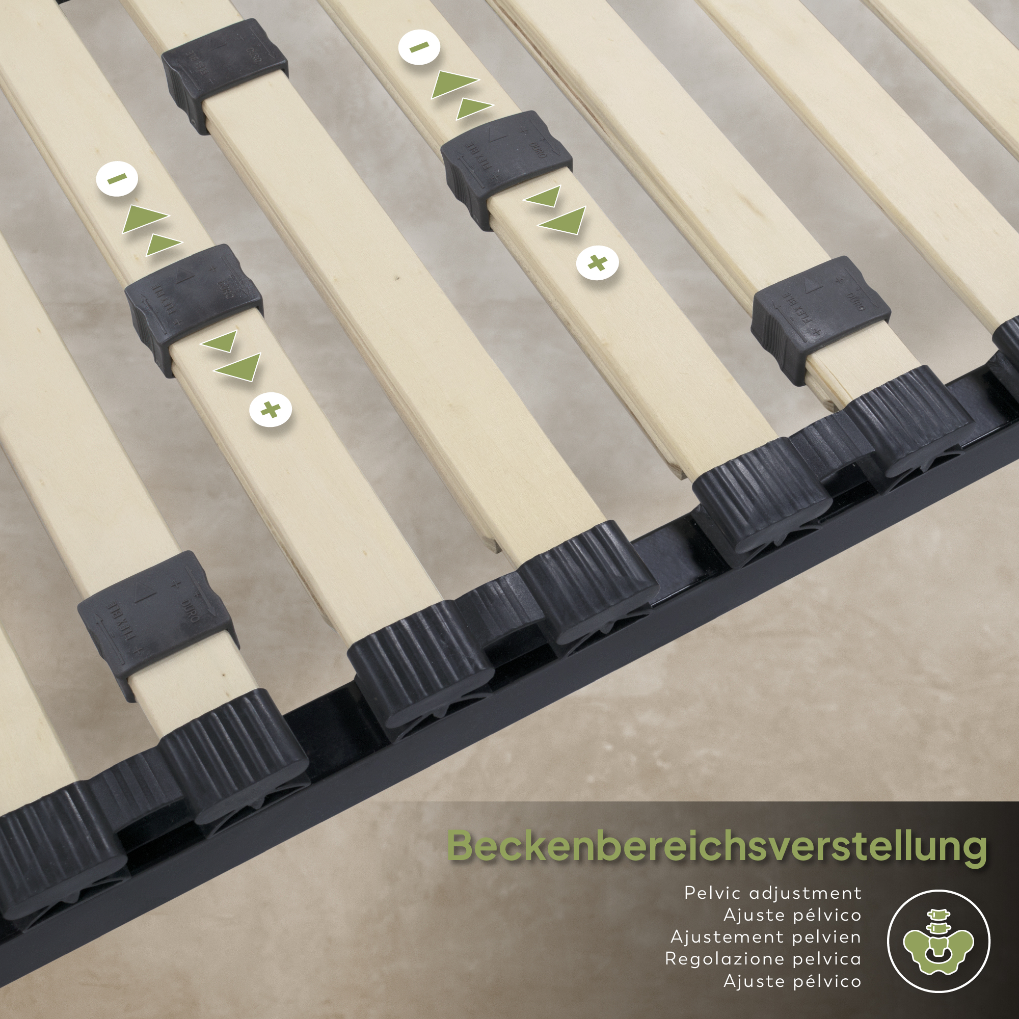 Lattenrost mit stabilem Metallrahmen - für alle Matratzen geeignet 90x190 cm