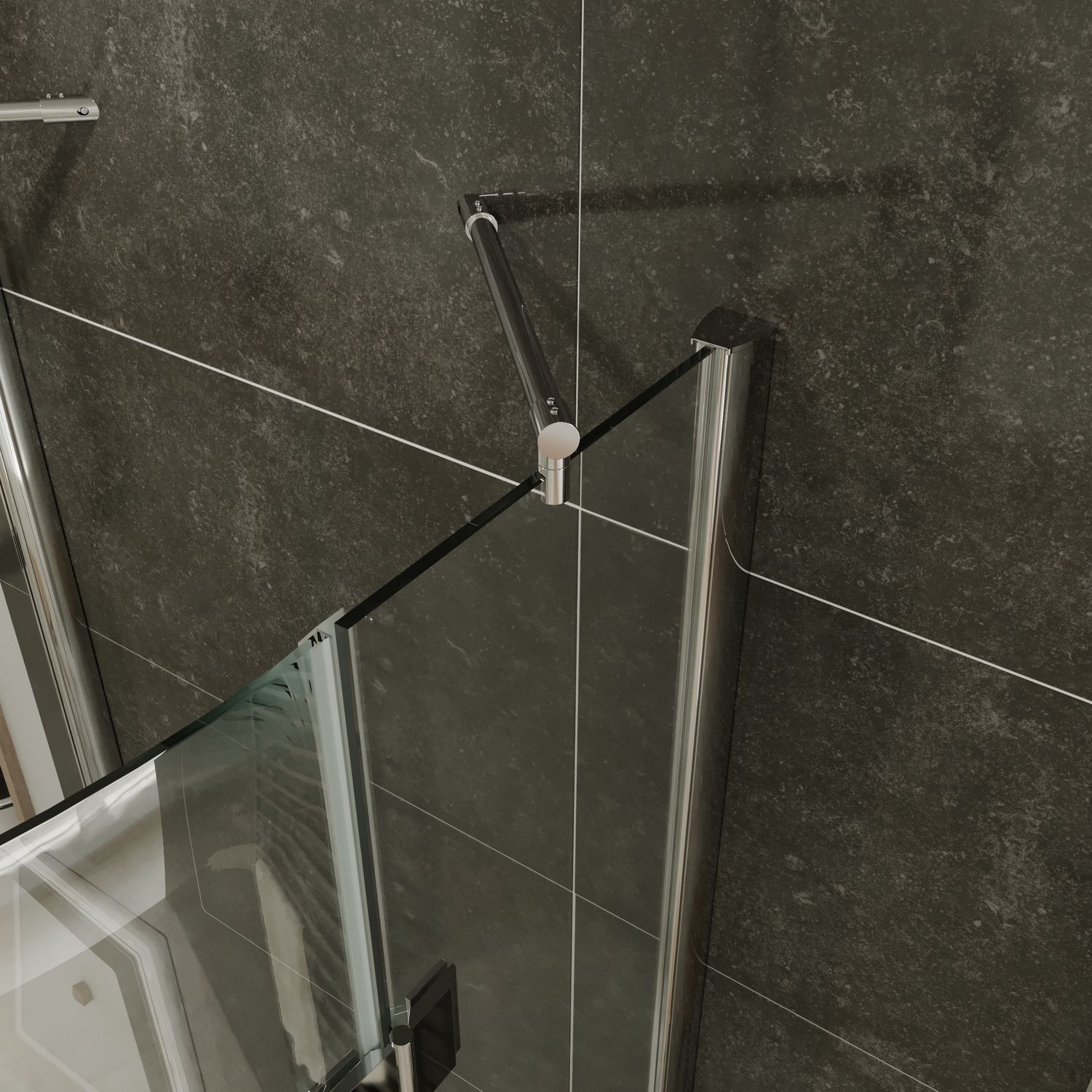 Halbkreisdusche Andrea mit Klapptüren aus ESG Sicherheitsglas Halbkreisdusche Andrea mit Klapptüren aus ESG Sicherheitsglas