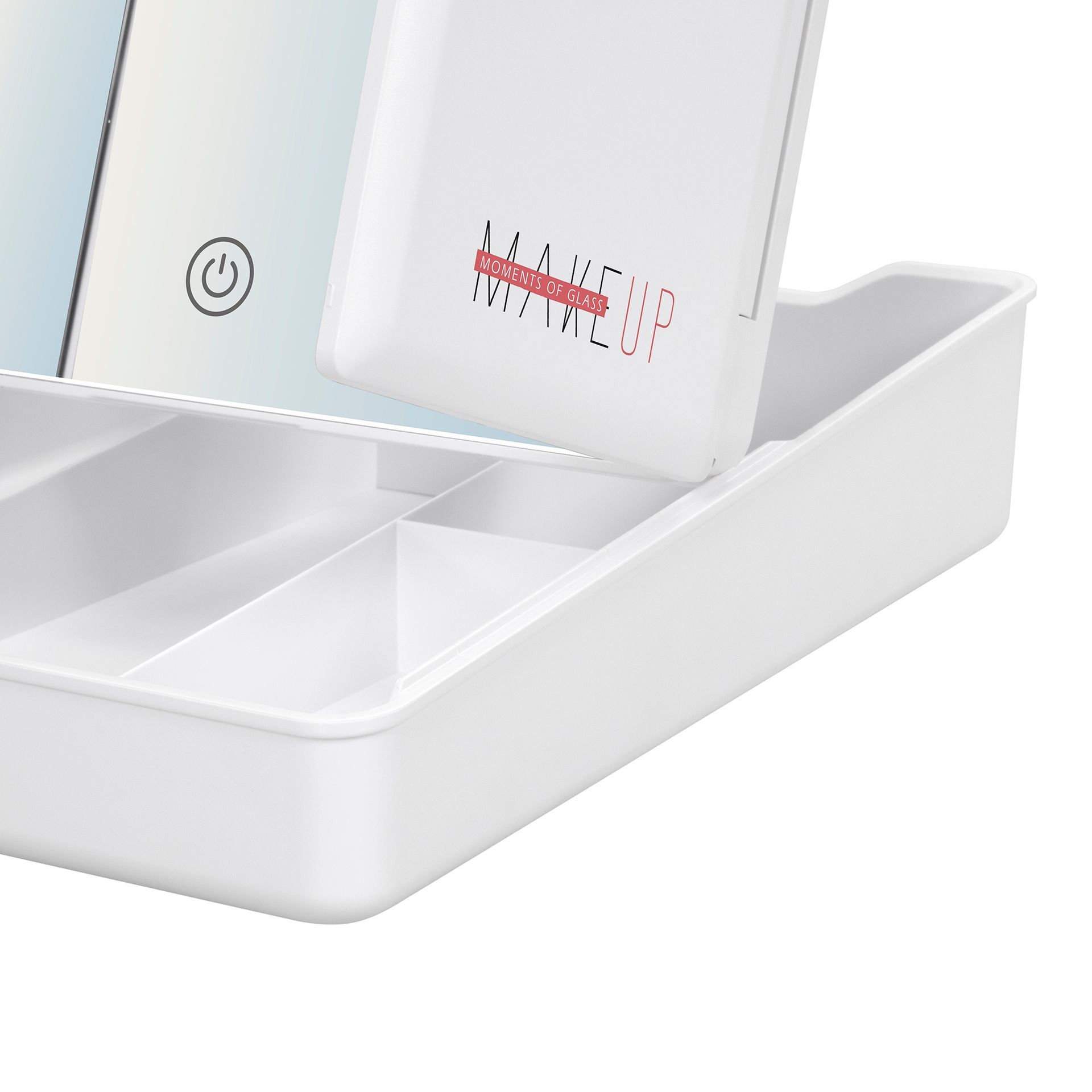 Schminkspiegel mit Vergrößerung MakeUp BOX, mit 21 dimmbaren LED-Lampen