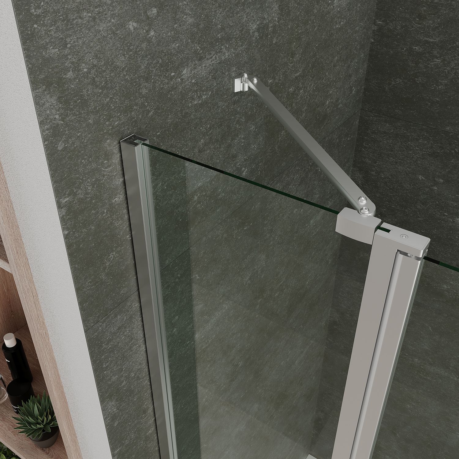 Eckeinstieg Linda mit Klapptüren aus ESG Sicherheitsglas