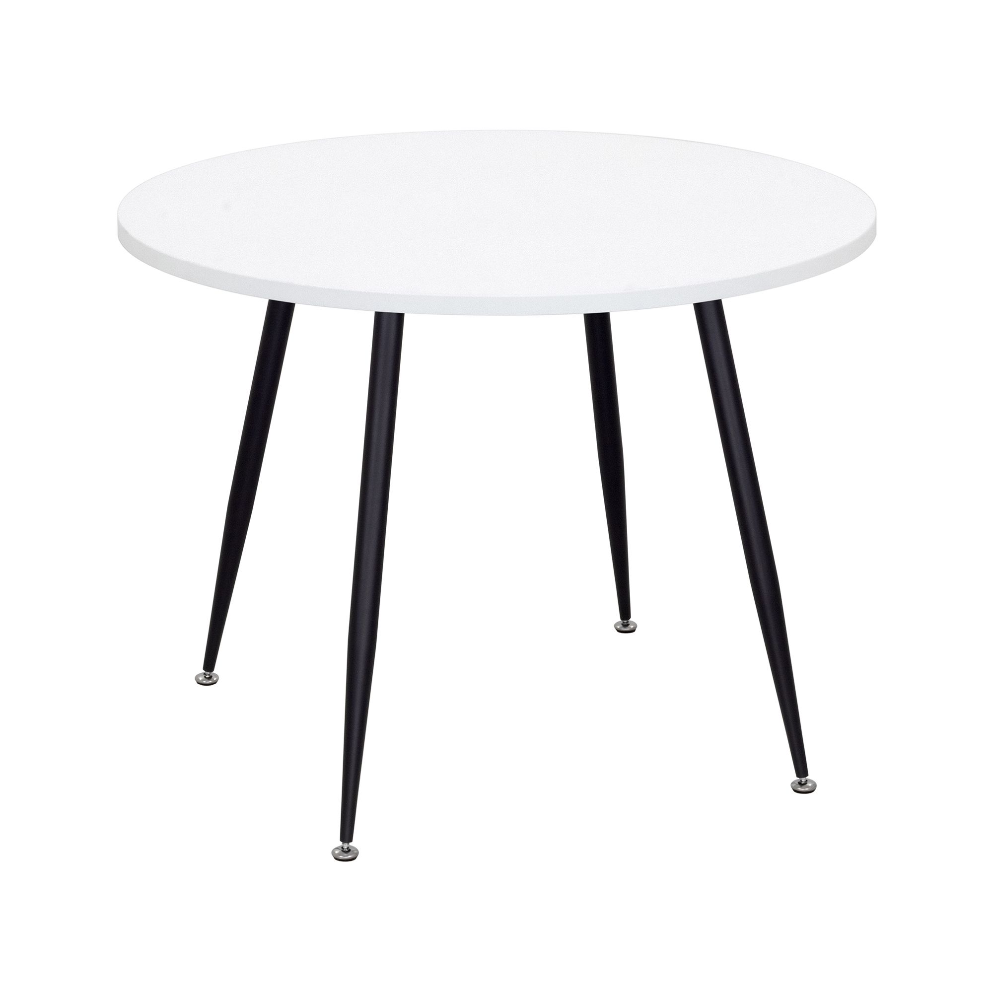 Esszimmer-Tisch CORIN | Tischplatte: Holz in Weiß | Beine: Schwarz Esszimmer-Tisch CORIN | Tischplatte: Holz in Weiß | Beine: Schwarz 80 cm