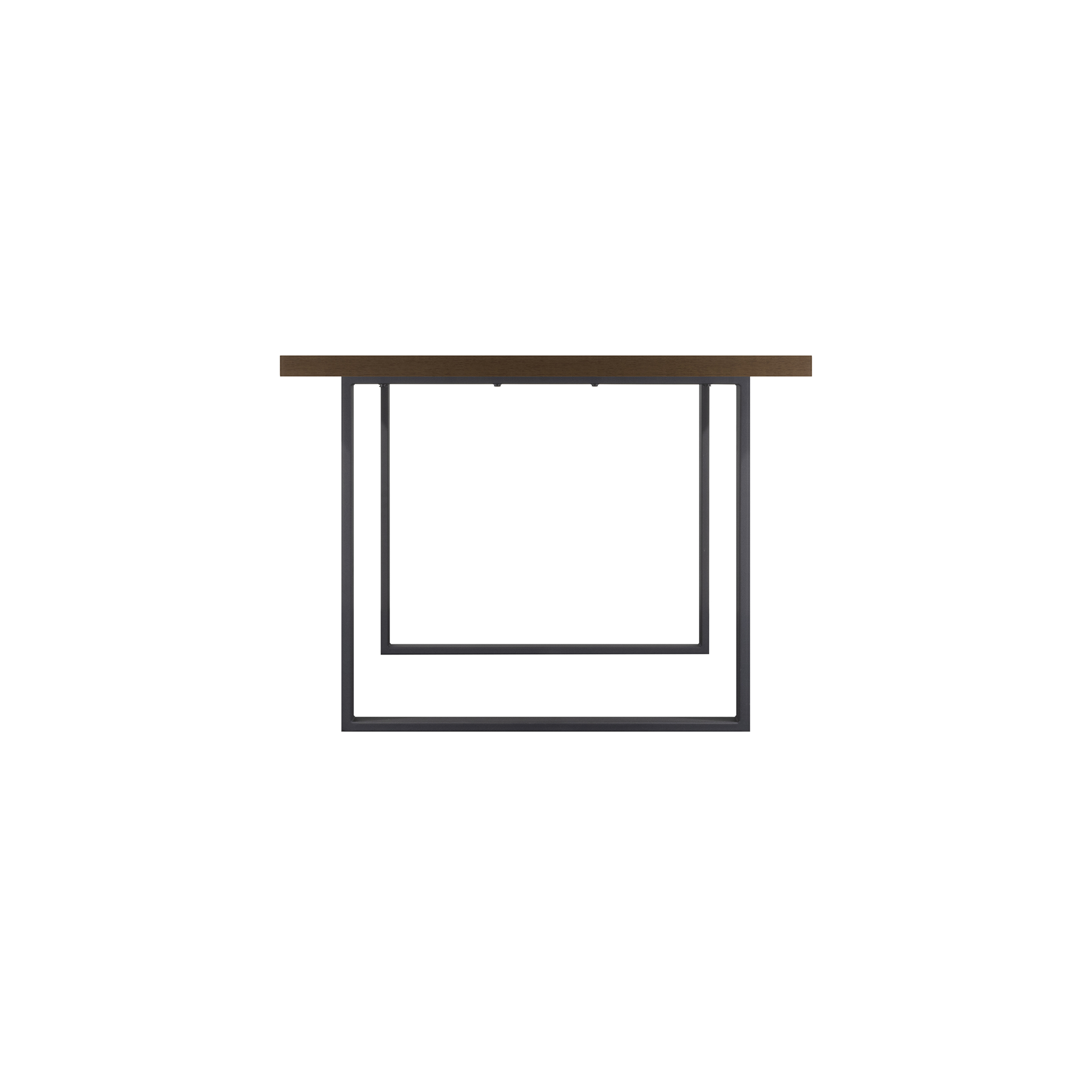 Esszimmertisch MACON Kufentisch Holztisch Esstisch - Nussbaum + Schwarz 140x 80 cm