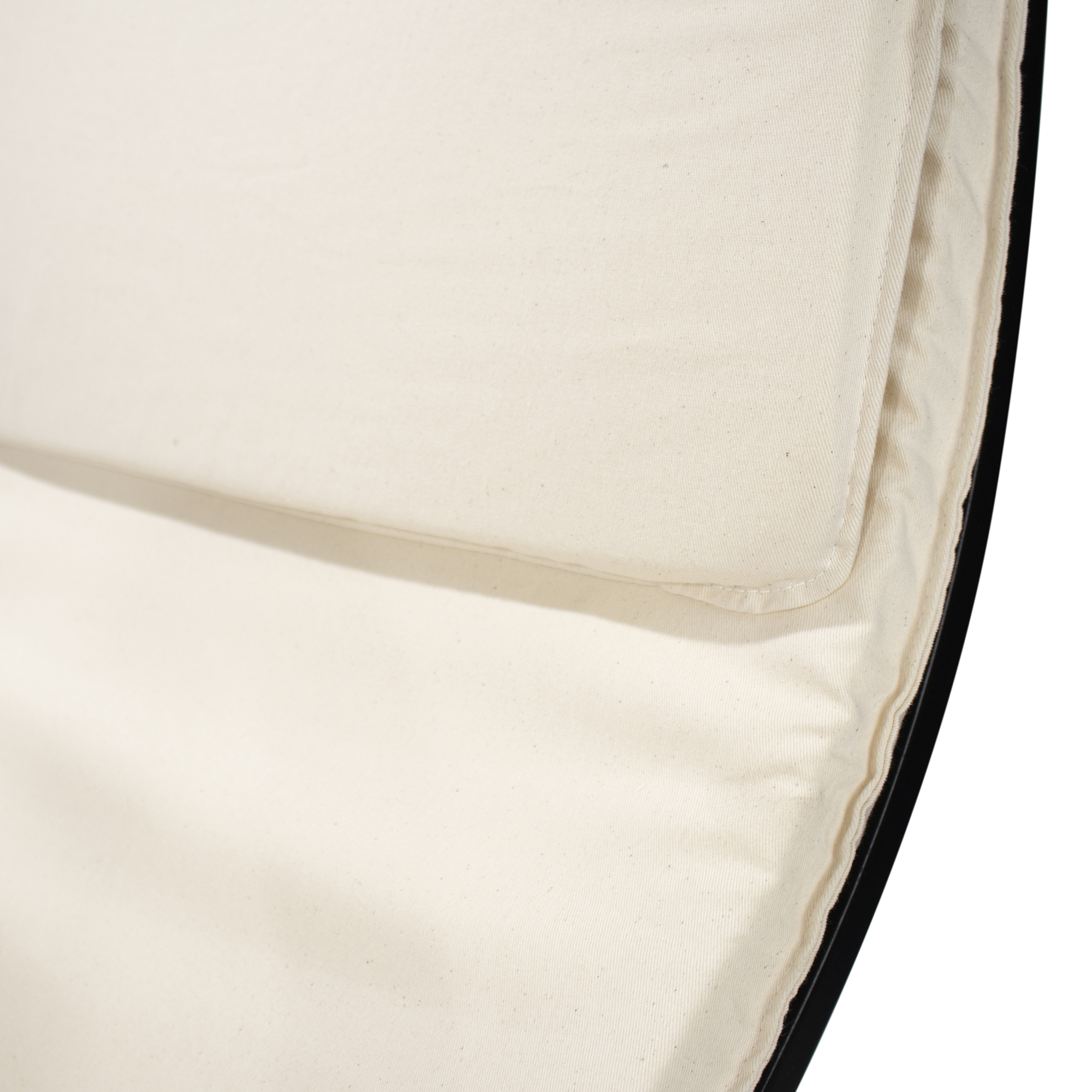 Relaxstuhl Schwingstuhl ohne Fussteil - Farbe: Naturweiß D1