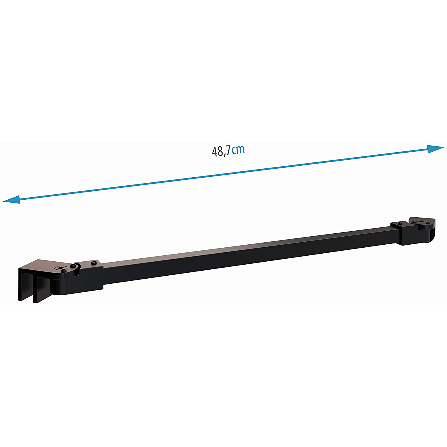 Eck-Haltestange für Walk In Duschwände Länge 48 cm