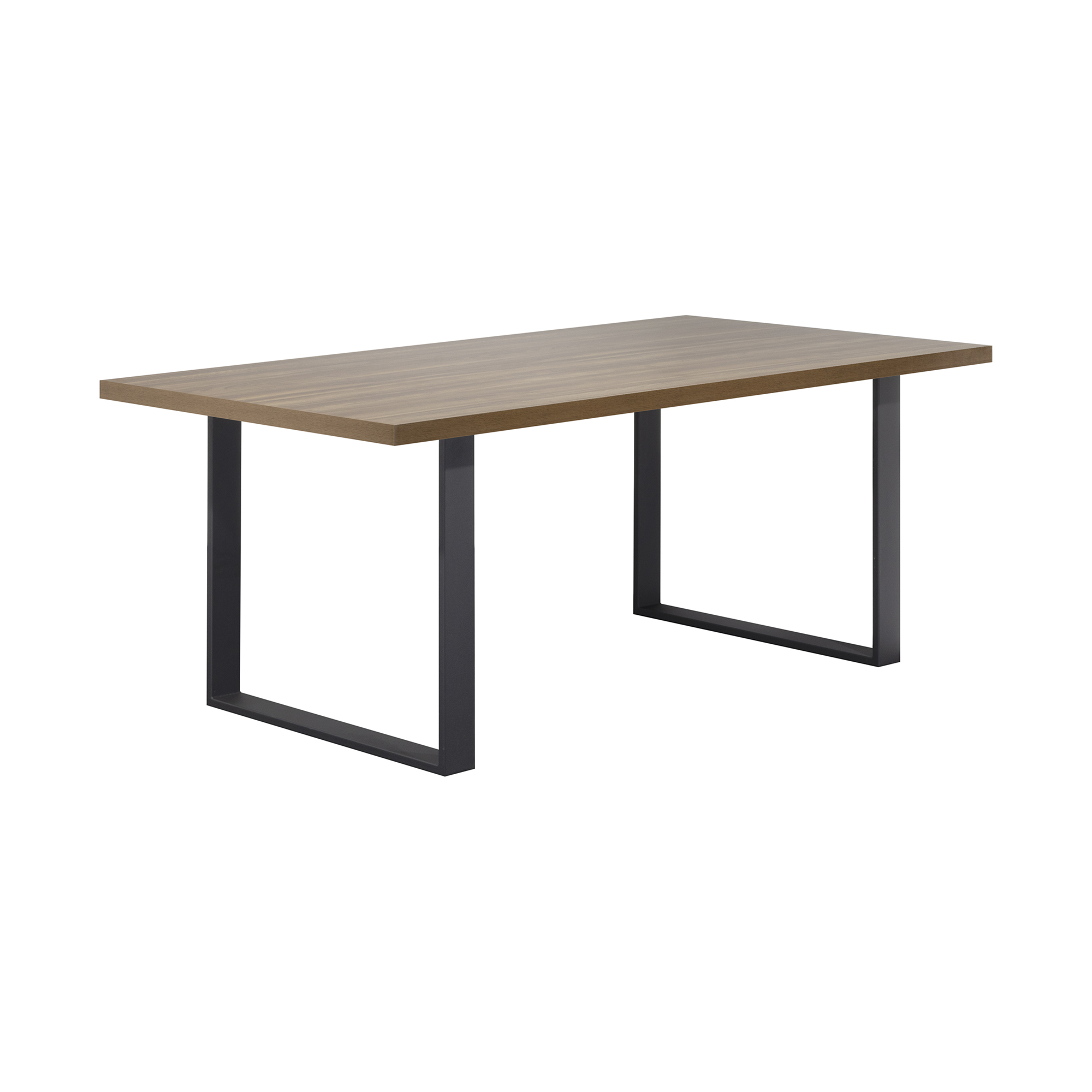 Esszimmertisch MACON Kufentisch Holztisch Esstisch - Nussbaum + Schwarz 140x 80 cm