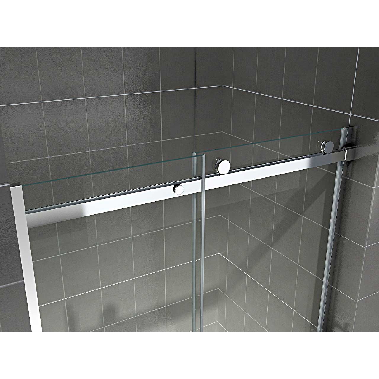 Nischentür Viola mit Schiebetür aus ESG Sicherheitsglas Nischentür Viola mit Schiebetür aus ESG Sicherheitsglas