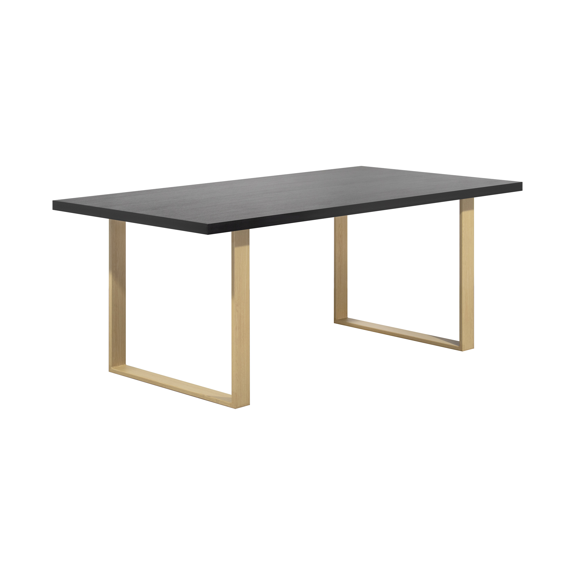 Kufentisch MACON Schwarz + Eiche 160x90 cm Esszimmertisch MACON Kufentisch Holztisch Esstisch Schwarz + Eiche 140x 80 cm