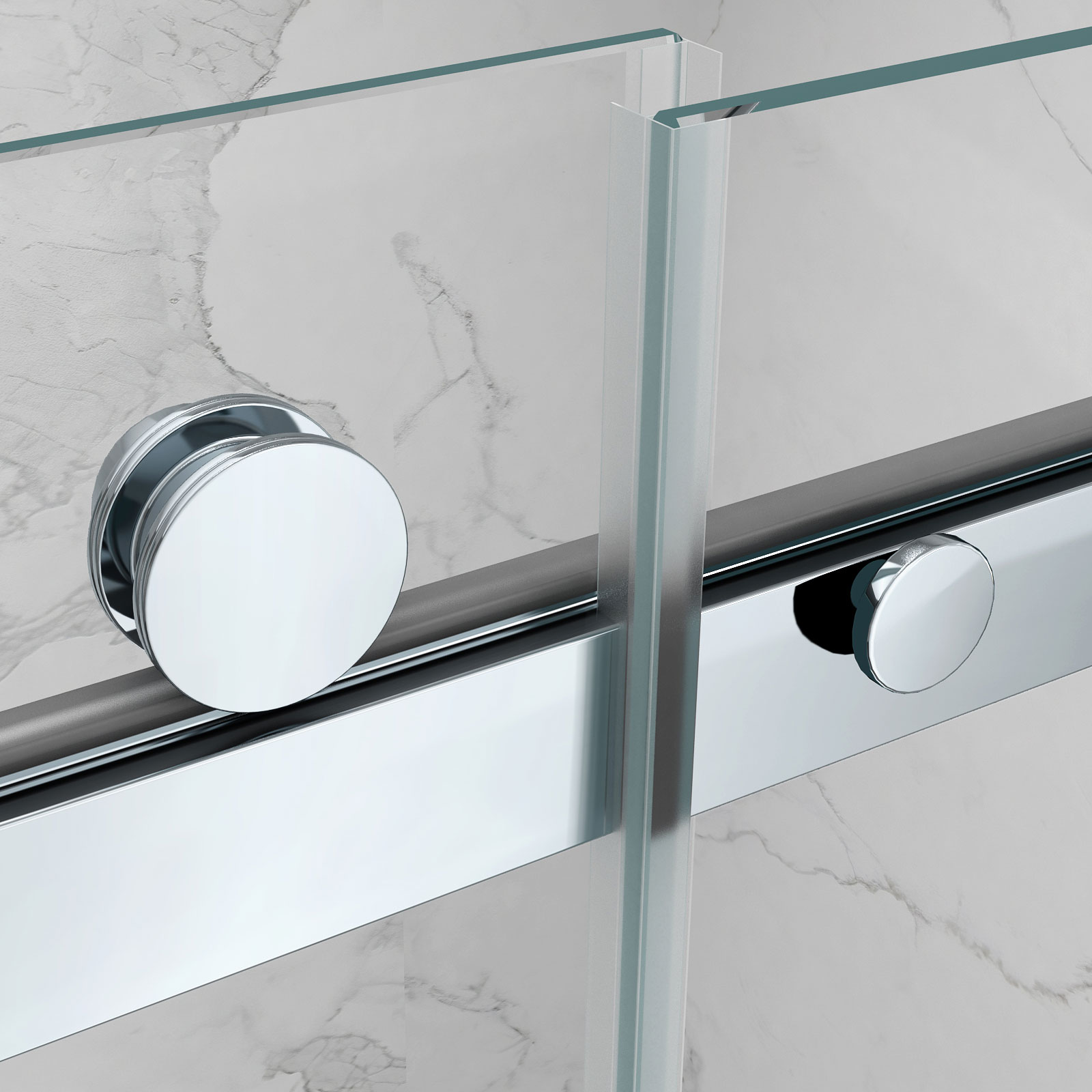 Nischentür Viola mit Schiebetür aus ESG Sicherheitsglas