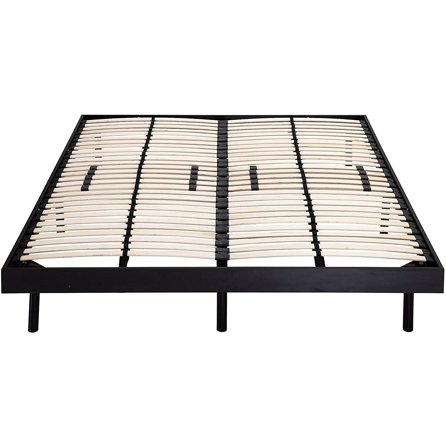 Holz-Rahmenbett - 200x200 cm Schwarz