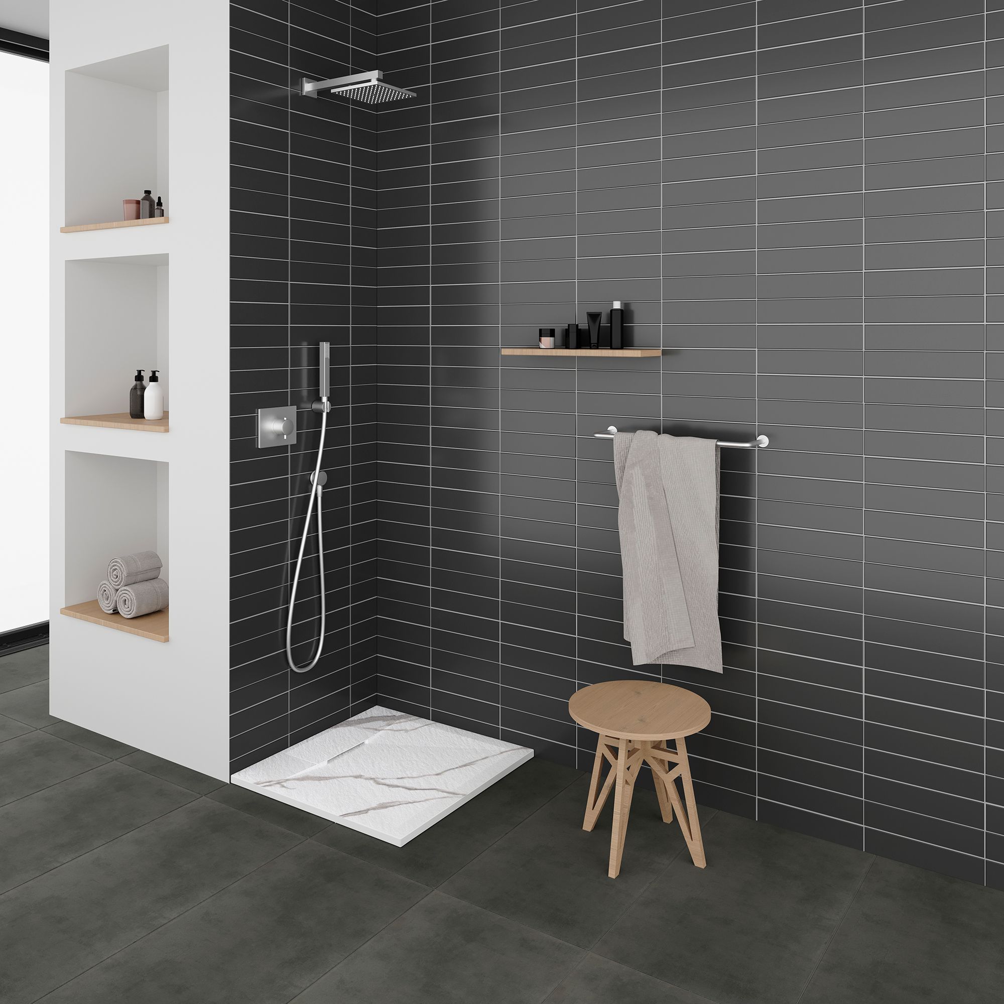 SMC Duschwanne Polar in Marmor-Optik inkl. Ablaufgarnitur - Weiß 80x80 cm SMC Duschwanne Polar in Marmor-Optik inkl. Ablaufgarnitur - Weiß 90x90 cm