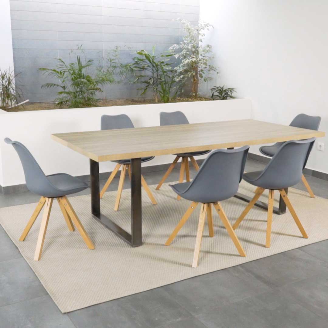 Esszimmertisch MACON Kufentisch Holztisch Esstisch - Eiche + Industrial Esszimmertisch MACON Kufentisch Holztisch Esstisch - Eiche + Industrial 140x 80 cm