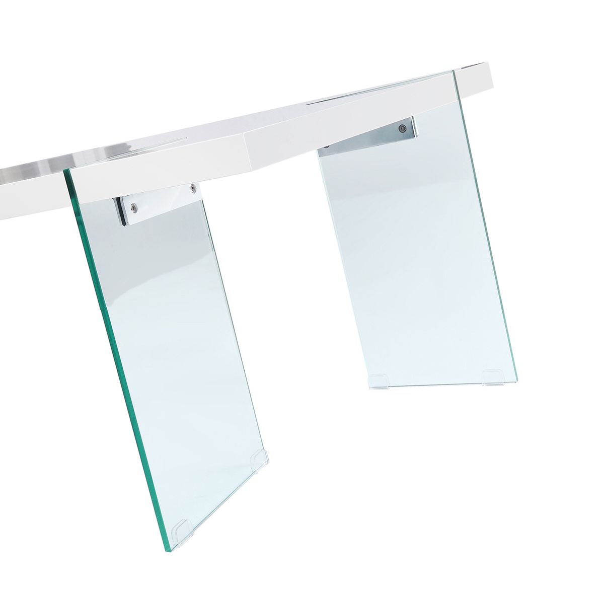 Couchtisch Sofatisch Beistelltisch NOWA mit Glasstützen in Weiß