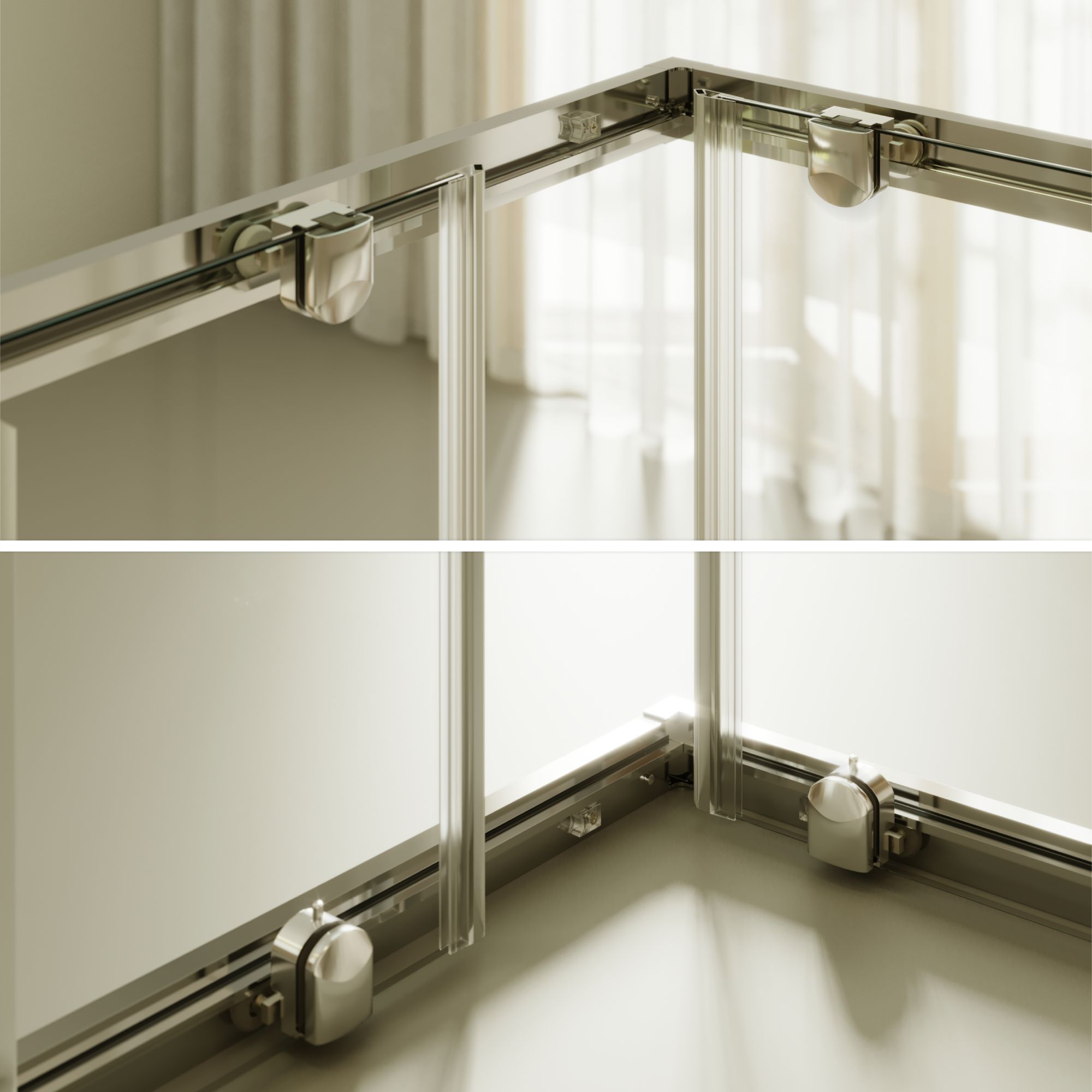 Eckeinstieg Diana mit Schiebetüren aus ESG Sicherheitsglas