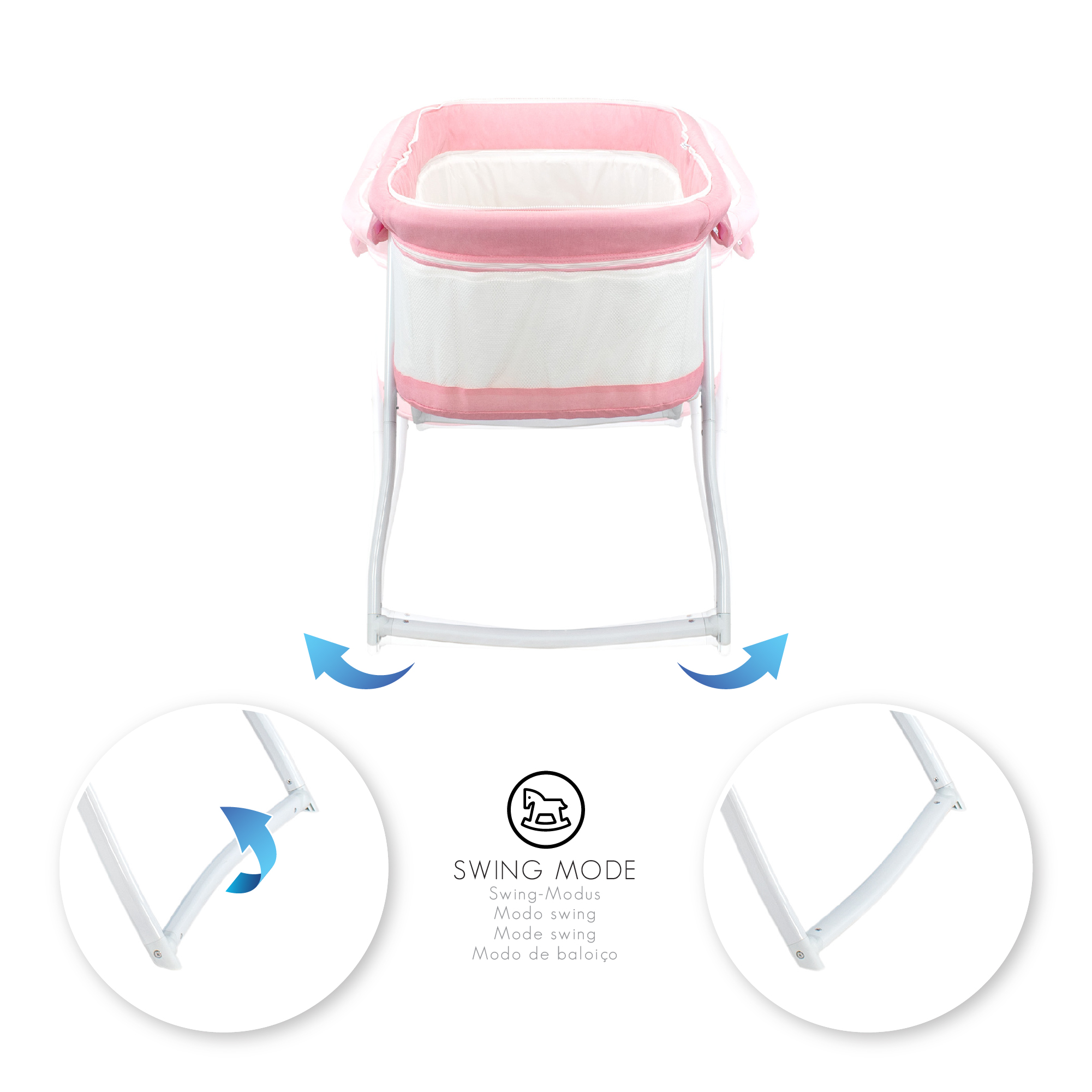 Reisebett BEBITO inkl. Moskitohaube und Tragetasche Pink Reisebett BEBITO inkl. Moskitohaube und Tragetasche Pink