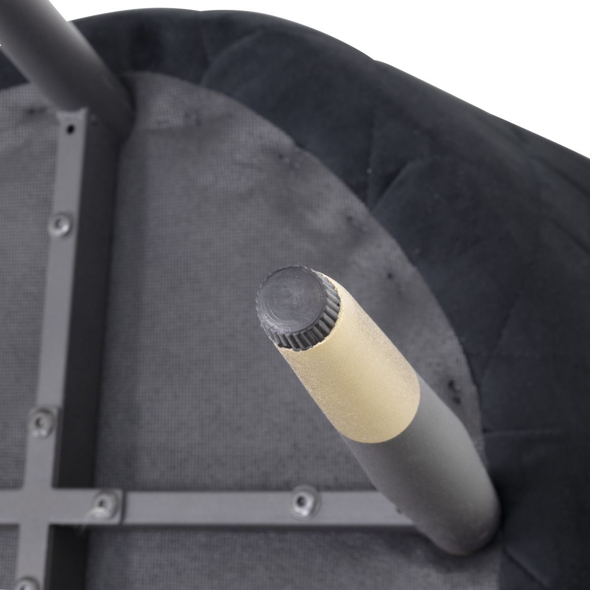 Esszimmerstuhl Wohnzimmerstuhl Bellamy Schwarz-Gold aus Samt Velour Esszimmerstuhl Wohnzimmerstuhl Bellamy Schwarz-Gold aus Samt Velour